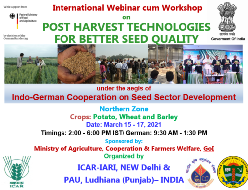 International Webinar on Post-harvest Technologies for Better Seed Quality